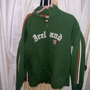 Green 'Ireland' Zip-Front Jacket